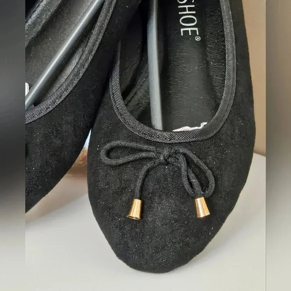 Musshoe women's black flat slip on shoes - Picture 4 of 9